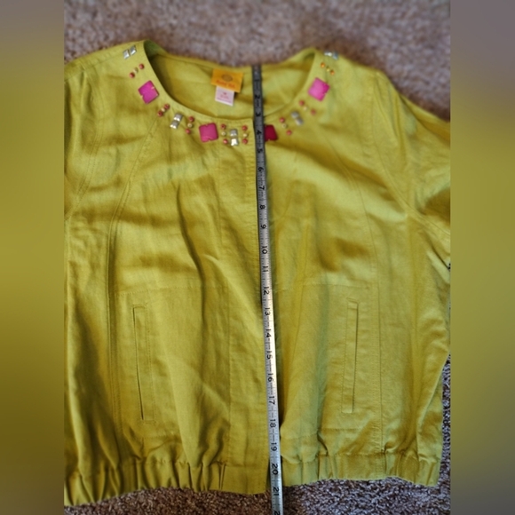Ruby Rd. Lime Green Jacket Blazer - Picture 14 of 14